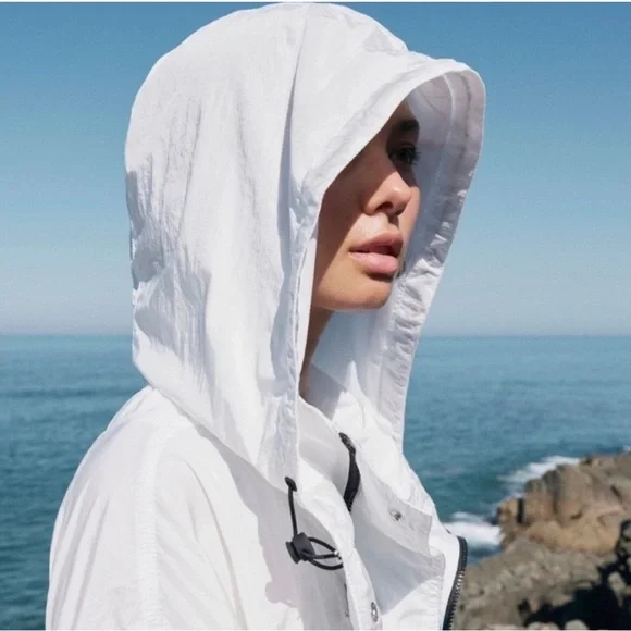 Free People Flowy Lightweight Windbreaker - White - XL